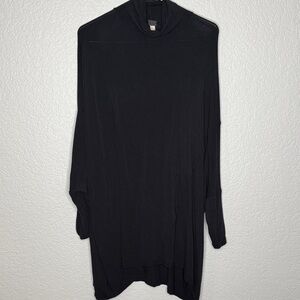 Free People We The Free Dolman Mock Turtleneck Sweater Top Tunic Black Sz Small